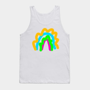 Colorful rainbow abstract art Tank Top